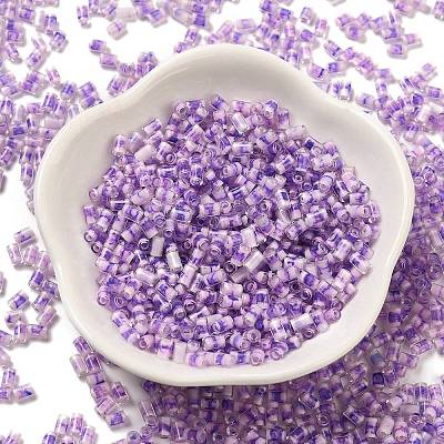 Two Tone Inside Colours Transparent Glass Seed Beads SEED-C004-05J-1