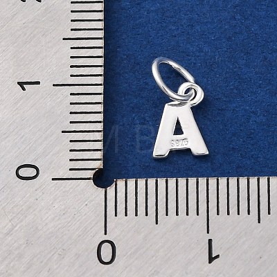 925 Sterling Silver Letter Charms STER-C012-01S-A-1