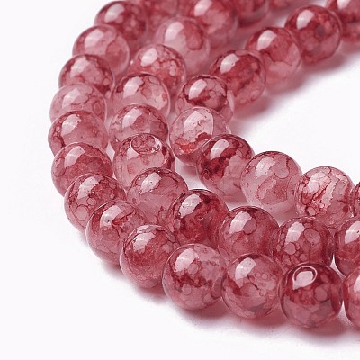 Spray Painted Glass Beads Strands GLAA-A038-C-62-1