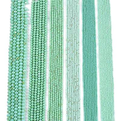 Electroplate Opaque Solid Color Glass Beads Strands LS-EGLA-A044-P1mm-L14-1