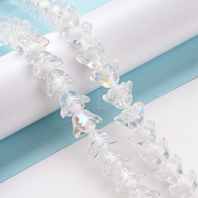 Transparent Glass Beads Strands LAMP-H061-01D-1