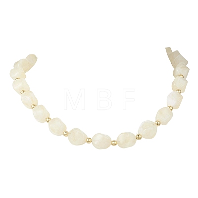 Two Tone Acrylic Twist Beaded Necklaces NJEW-JN05840-01-1