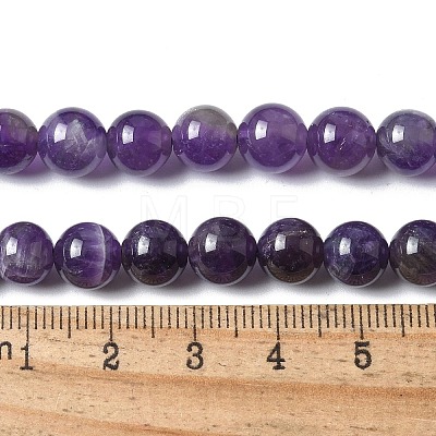 Natural Amethyst Beads Strands G-M445-8MM-01F-1