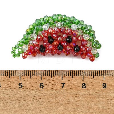 AB Color Plated Glass & Natural Black Spinel Pendants PALLOY-MZ01337-1