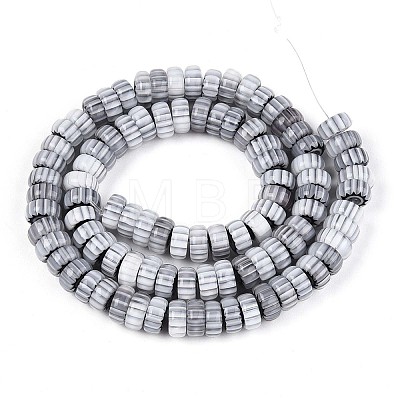 Handmade Millefiori Glass Beads Strands LAMP-T021-27B-03-1