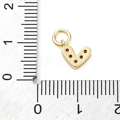 Brass Micro Pave Cubic Zirconia Charms ZIRC-F111-08G-10-1