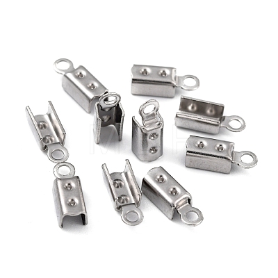 304 Stainless Steel Folding Crimp Ends X-STAS-R065-36-1