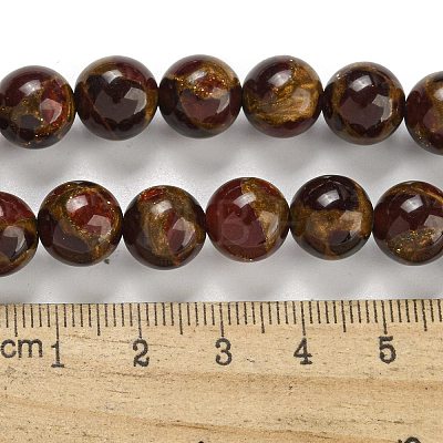 Synthetic Gold Clinquant Stone Beads Strands G-P549-A01-02C-1