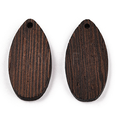 Natural Wenge Wood Pendants WOOD-T023-86-1