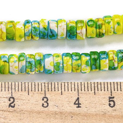 Baking Paint Synthetic Turquoise Beads Strands G-H060-02B-01-1