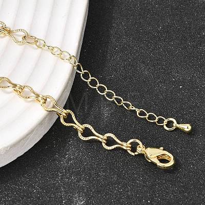 5MM Brass Teardrop Link Chain Necklaces for Women NJEW-F366-04B-1