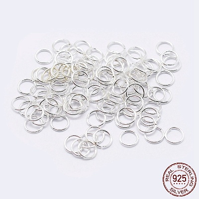 925 Sterling Silver Saw Cut Open Jump Rings STER-F036-02S-0.9x7mm-1