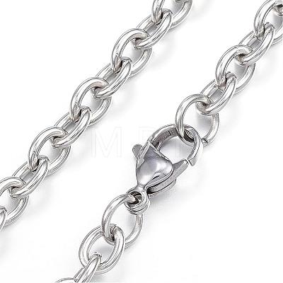 304 Stainless Steel Cable Chains Necklaces NJEW-G283-02P-1