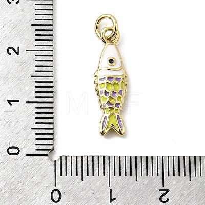 Brass Enamel Pendants KK-A266-39G-01-1