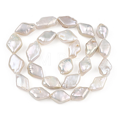 Natural Baroque Pearl Keshi Pearl Beads Strands PEAR-S010-28-1