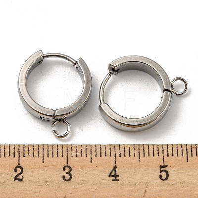 Tarnish Resistant 201 Stainless Steel Huggie Hoop Earrings Findings STAS-A167-01T-P-1