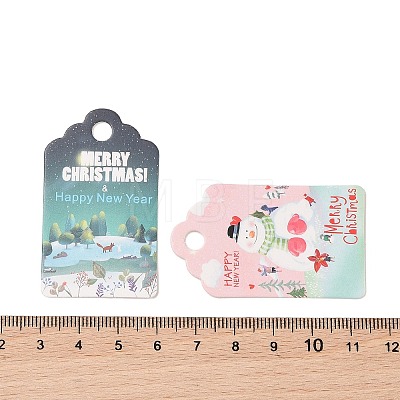 50Pcs Christmas Theme Paper Printed Gift Tags CDIS-H007-08-1