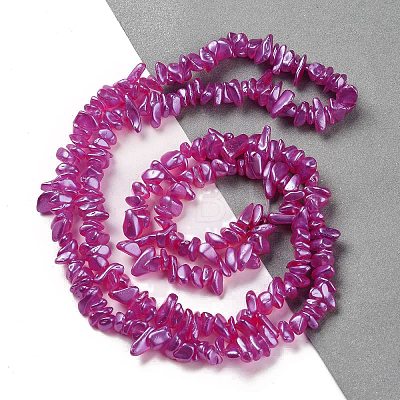 Electroplate Glass Beads Strands GLAA-P062-B08-1