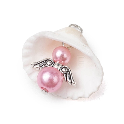 Natural Shell Pendants PALLOY-JF02646-1