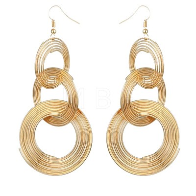 Retro Alloy Multilayer Ring Dangle Earrings FS-WG10A8D-01-1