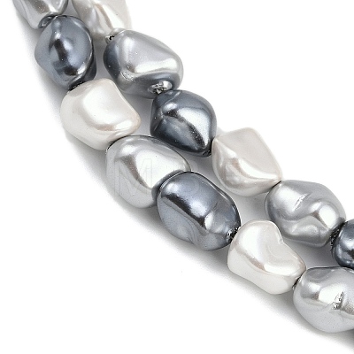 Electroplated Shell Pearl Beads Strands BSHE-H113-05F-1
