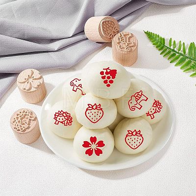 Wood Wax Seal Stamp AJEW-WH0122-007-1