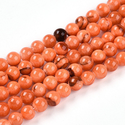 Natural Persian Jade Beads Strands G-A255-A02-04J-1