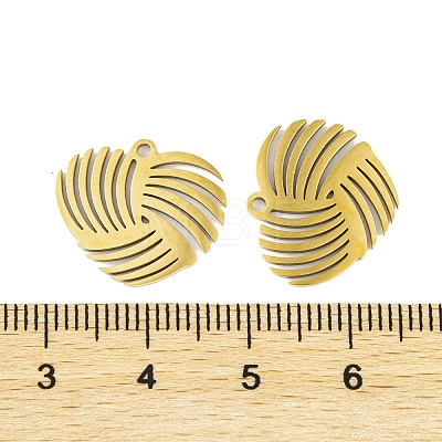 5Pcs 201 Stainless Steel Pendants STAS-M056-02A-G-1