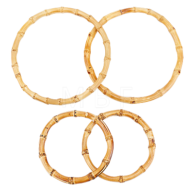 4Pcs 2 Colors Bamboo Bag Handle WOOD-CA0001-30-1