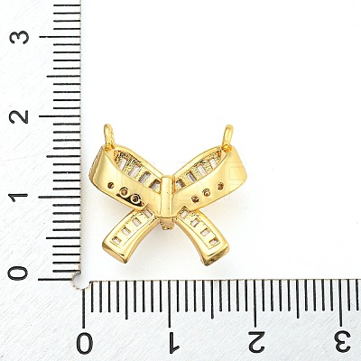Rack Plating Brass Micro Pave Cubic Zirconia Pendants KK-C044-20G-1