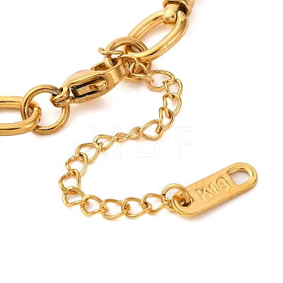 Ion Plating(IP) 304 Stainless Steel Mesh Chain Bracelet for Women X-BJEW-S003-02G-1