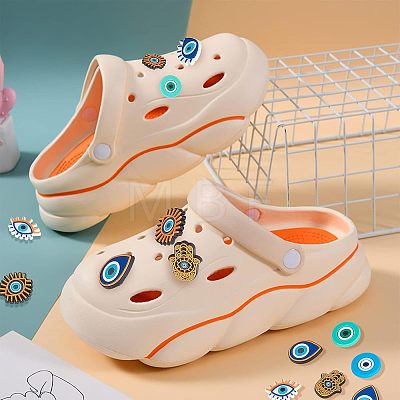  35Pcs 7 Style Detachable Plastic Shoe Charms AJEW-NB0003-58-1