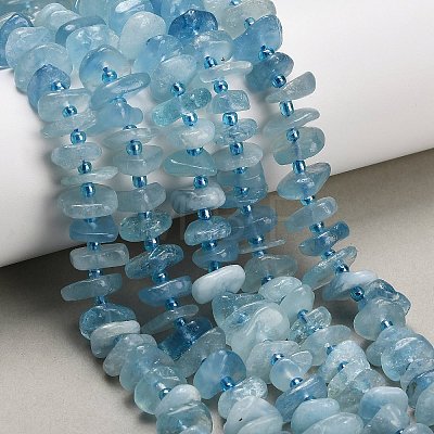 Natural Aquamarine Beads Strands G-Z124-A03-01-1