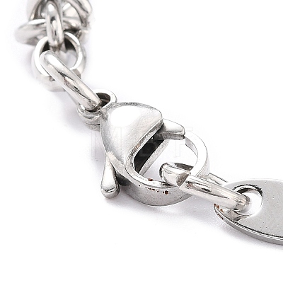 304 Stainless Steel Link Chain Bracelet for Men Women BJEW-Z011-21P-1