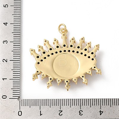 Rack Plating Brass Cubic Zirconia Pendants KK-G504-19G-1