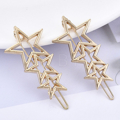 Alloy Hollow Geometric Hair Pin X-PHAR-N005-006G-1