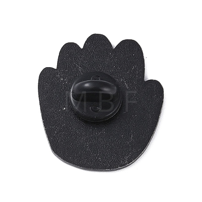 Black Zinc Alloy Brooches JEWB-O012-03C-1