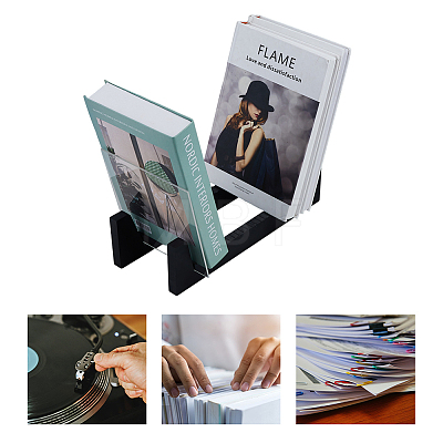 Foldable Acrylic Record Album Display Stands ODIS-WH0086-118B-1