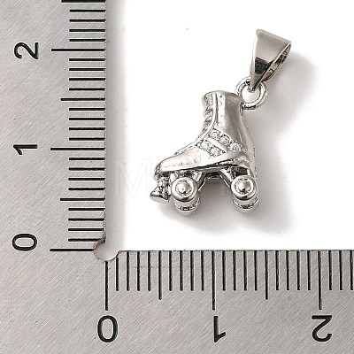 Rack Plating Brass Micro Pave Cubic Zirconia Charms KK-U027-34P-1