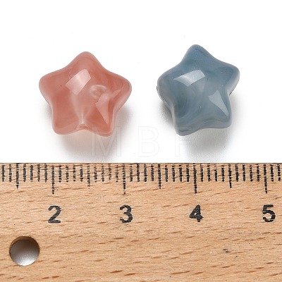 Gradient Color Opaque Acrylic Beads SACR-P035-07-1