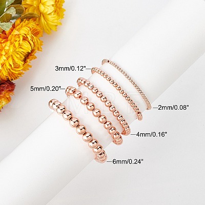 300Pcs 5 Sizes Brass Beads KK-PH0001-73RG-WH-1