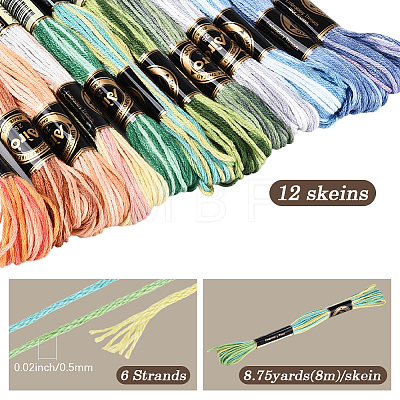 6-Ply Polyester Embroidery Floss OCOR-WH20074-15G-1