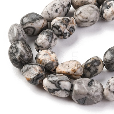 Natural Map Stone Beads Strands G-G146-A11-01-1