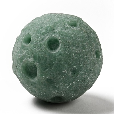 Natural Green Aventurine Carved Gemstone Celestial Full Moon Gemstone Sphere Specimen G-C244-09B-1