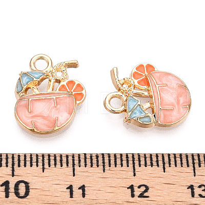 Alloy Enamel Pendants X-ENAM-T009-63A-RS-1