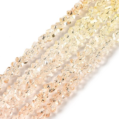 Transparent Glass Bead Strands GLAA-H023-02A-1