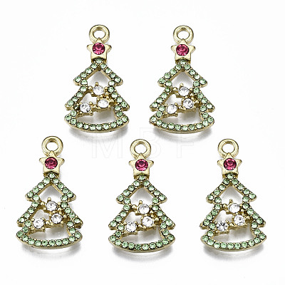 Alloy Colorful Rhinestone Pendants PALLOY-Q441-032-RS-1