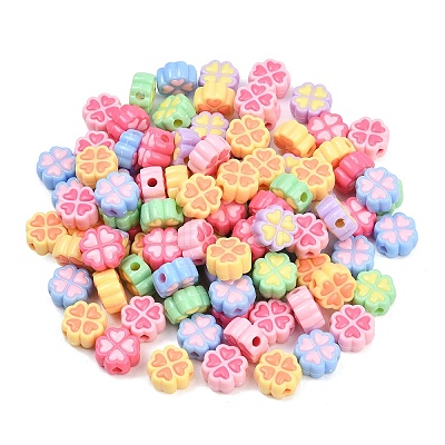 Printed Opaque Acrylic Beads MACR-B838-10-1