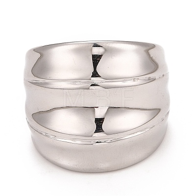 304 Stainless Steel Textured Chunky Ring for Men Women RJEW-B040-16P-1