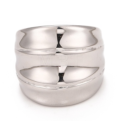 Non-Tarnish 304 Stainless Steel Textured Chunky Ring for Men Women RJEW-B040-16P-1